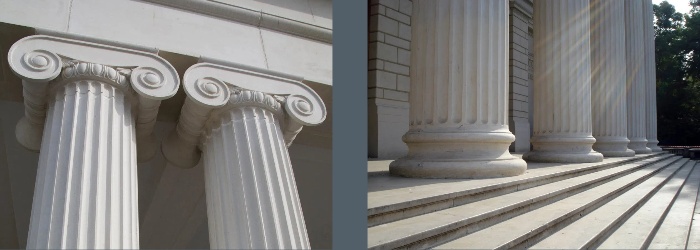 Ionic Limestone Columns