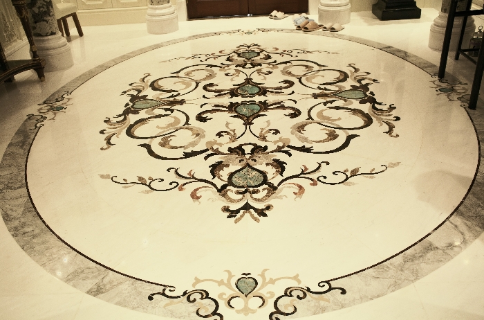 Oval Style Water-Jet Medallions Inlays